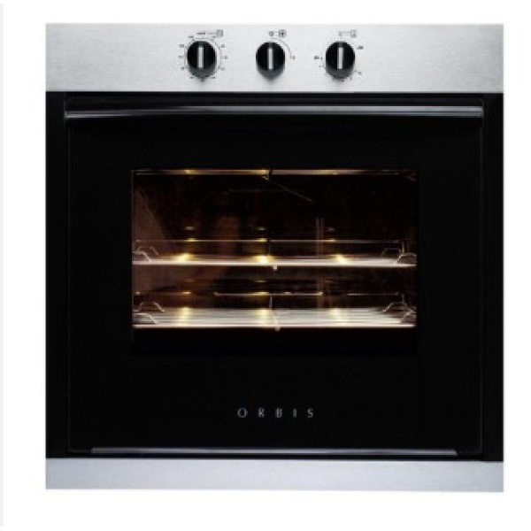 Horno empotrable a gas Orbis Acero y Negro – 70 Litros