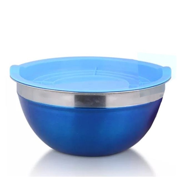 Bowl Ac. Inox Pintado 28 Cm Tapa hermética