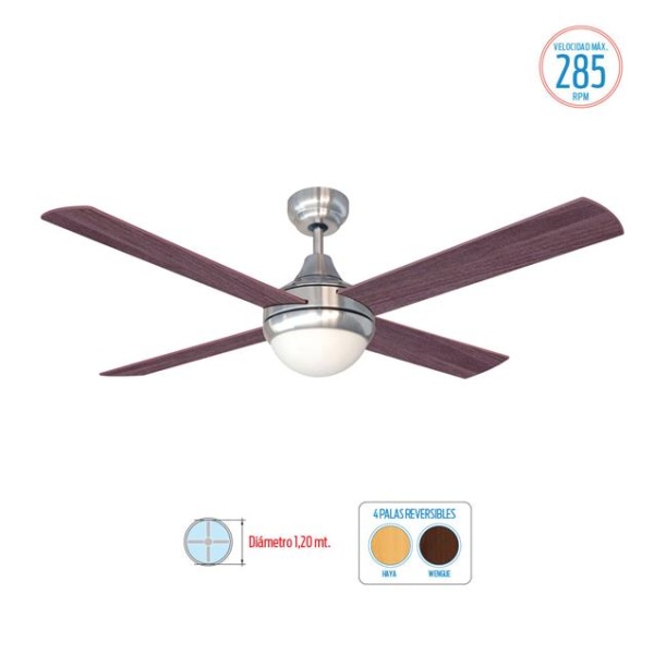 Ventilador De Techo Liliana (Vthm314) Reversible Wengue-Haya