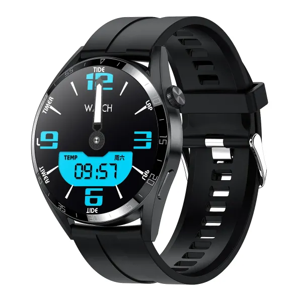 SMARTWATCH GR13 CAUCHO NEGRO