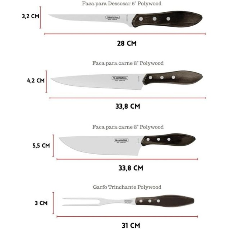 Set Cubiertos Tramontina Churrasco 5 Pz